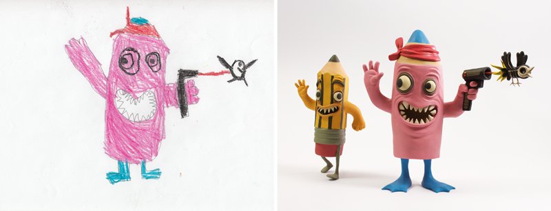 Дитячі малюнки монстрів в дорослому виконанні
