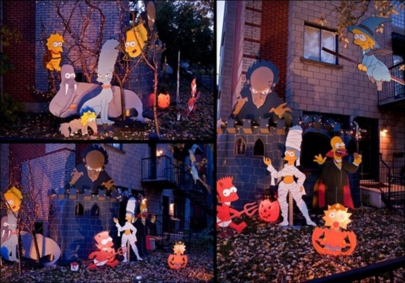 Креативные украшения домов на Хэллоуин