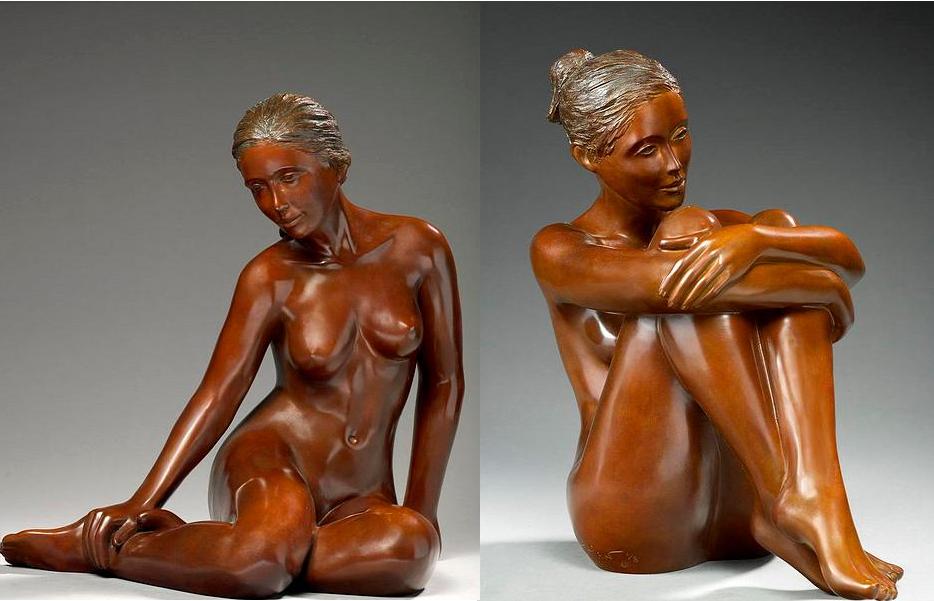 Фигуры обнаженных женщин скульптора Бриджит Темен
