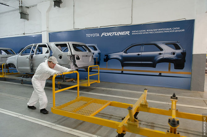 На заводе Toyota в Казахстане