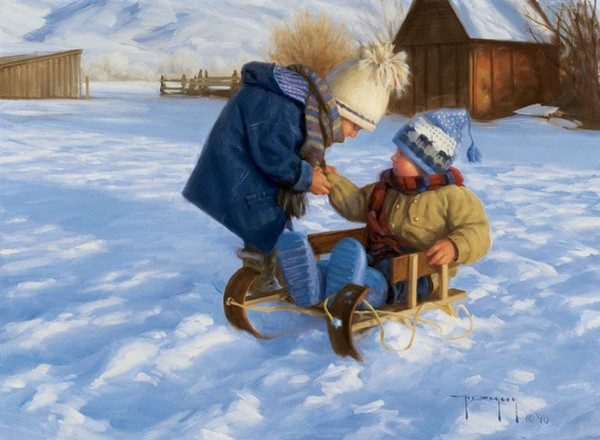 Зимние забавы художника Роберта Дункана