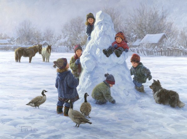 Зимние забавы художника Роберта Дункана