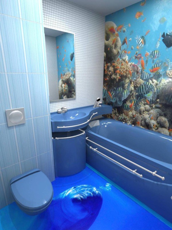 3D полы для вашей ванной