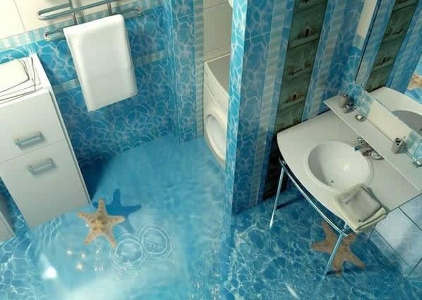 3D полы для вашей ванной