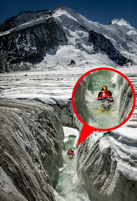 Бодибординг на крупнейшем леднике Европы