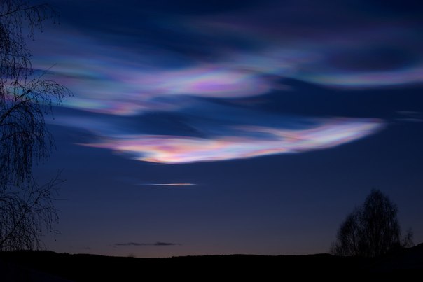 Перламутровые облака в Норвегии