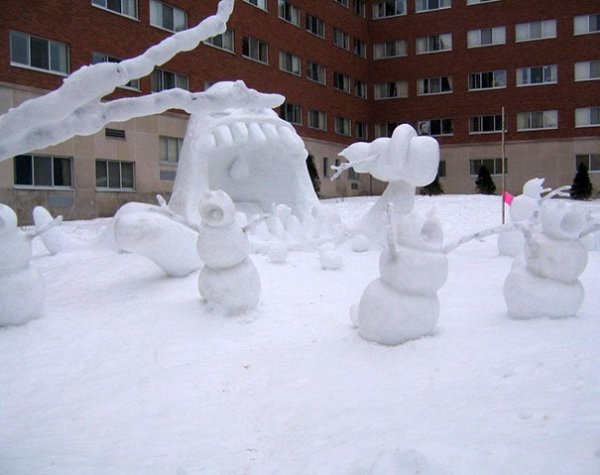 Прикольные снеговики