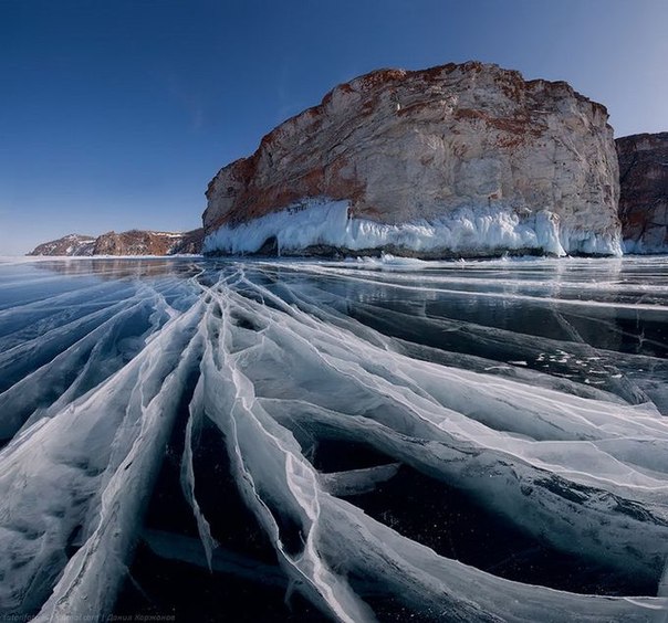 Покрытые льдом озёра и водоёмы