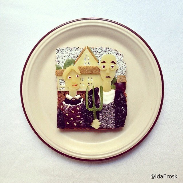 Картины из еды в Instagram