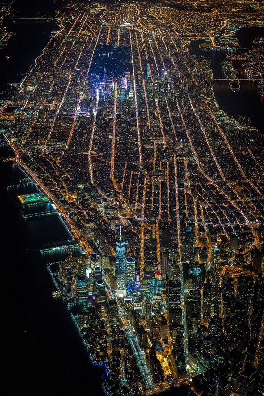 Нью-Йорк с двухкилометровой высоты