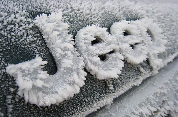 Зима превращает автомобили в произведения искусства
