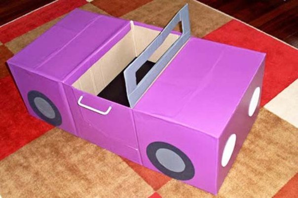 Игрушки из картонных коробок, чтобы порадовать детей