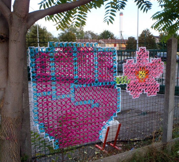 Потрясающие плетеные граффити