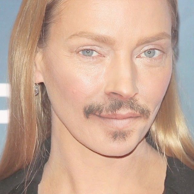 Если бы голливудские актрисы носили усы
