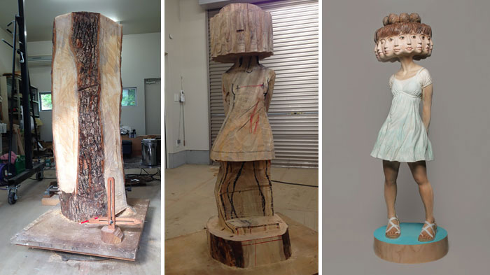 Как создавалась сюрреалистичная скульптура из дерева