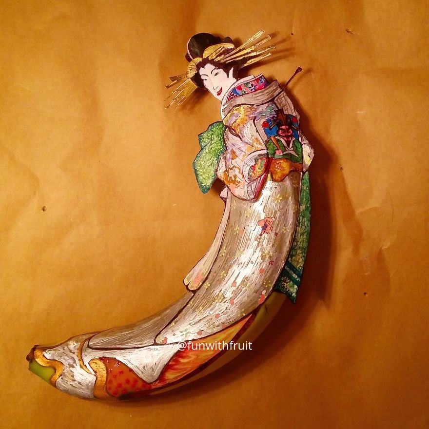 Разрисованные бананы от художницы Элизы Рош