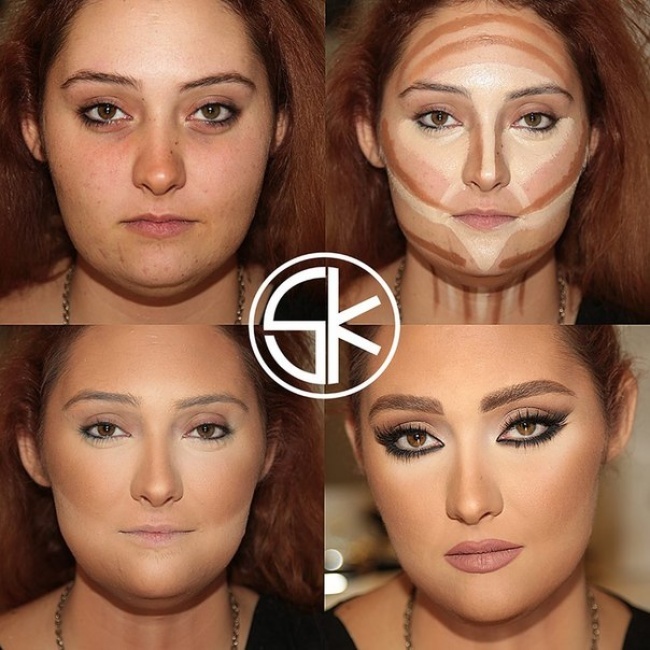 Преображение девушек при помощи макияжа