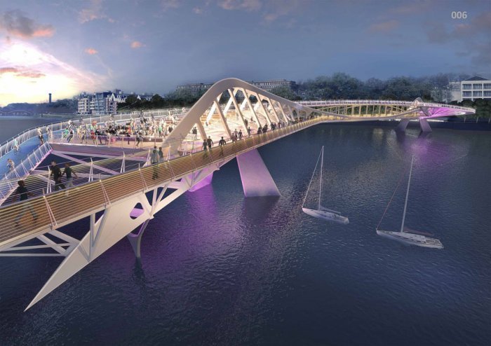 Проекты нового пешеходного моста в Лондоне