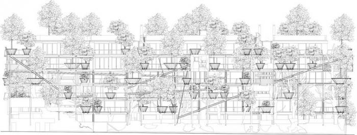Пятиэтажный городской домик на дереве