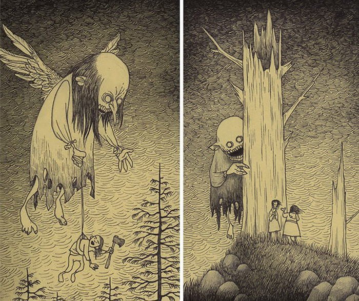 Детские кошмары в рисунках Джона Мортенсена