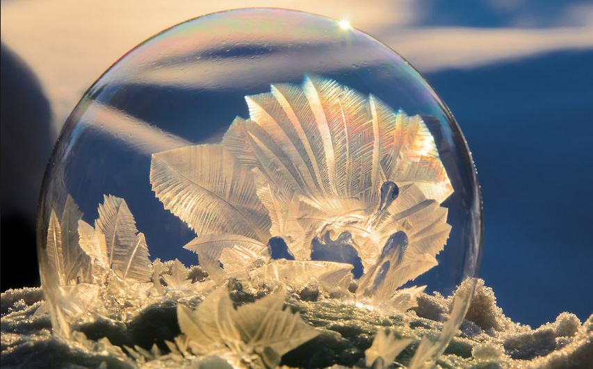 Внутри мыльного пузыря на морозе от Хоуп Картер