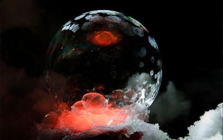 Внутри мыльного пузыря на морозе от Хоуп Картер