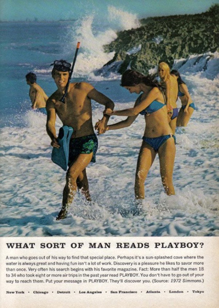 Реклама Playboy в 1972 году
