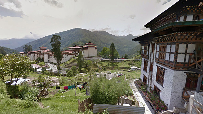 Королевство Бутан глазами камер Google Street View