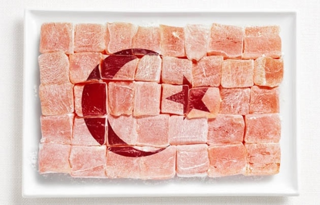 Национальные флаги из традиционных продуктов