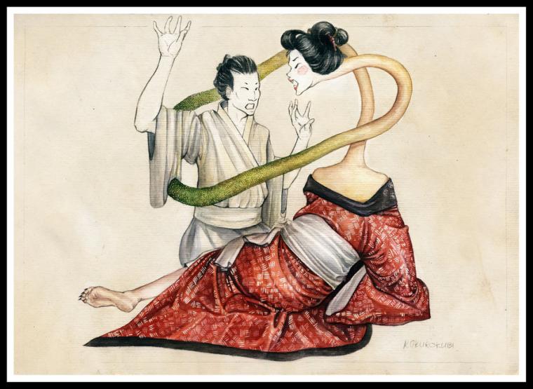 Странные мифические существа японского фольклора