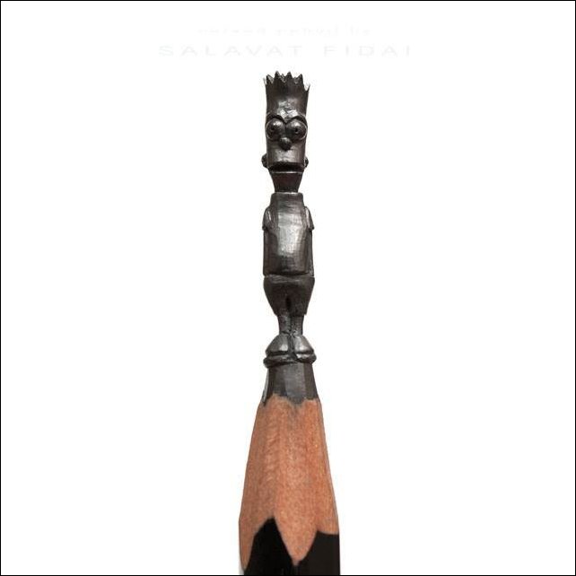 Миниатюрные скульптуры на кончике карандаша
