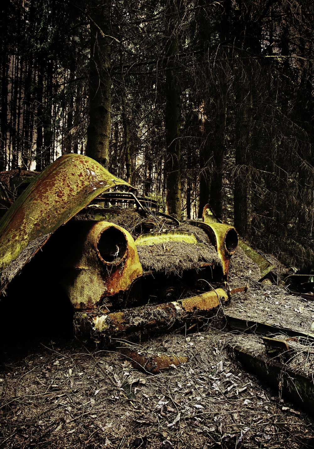 Кладбища автомобилей от фотографа Дитера Кляйна