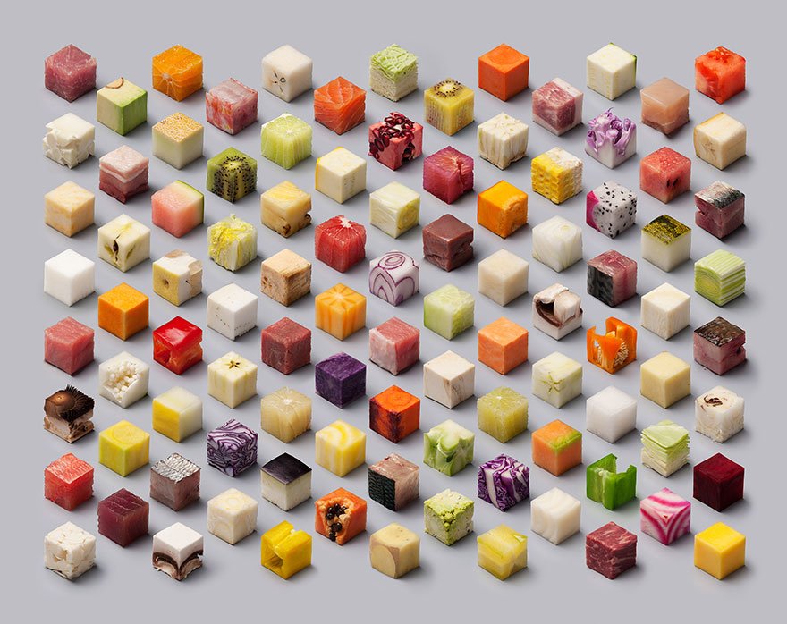 Кубики из продуктов питания