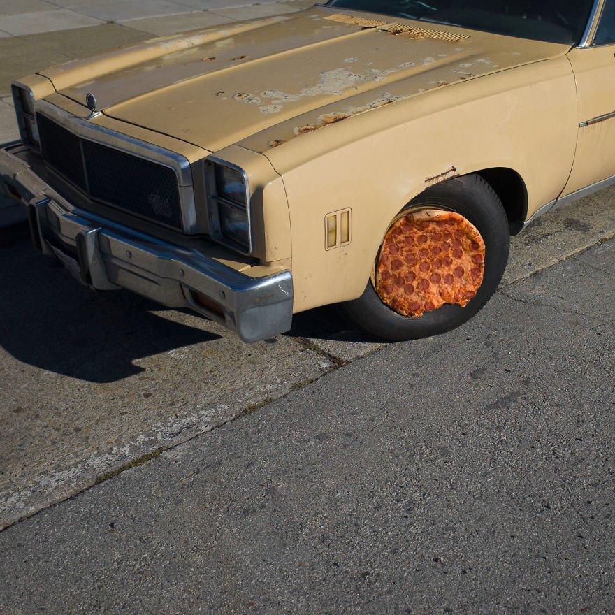 Приключения пиццы в фотографиях Джонпола Дугласа