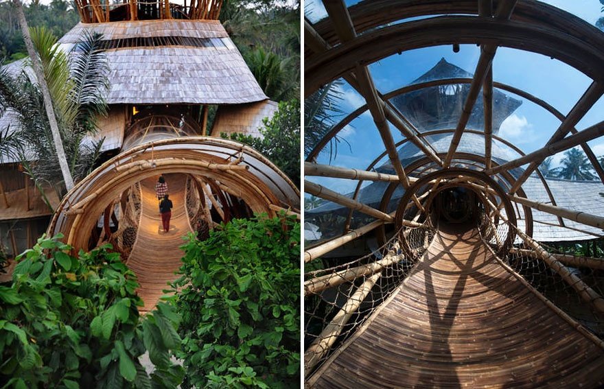 Креативные бамбуковые дома на Бали