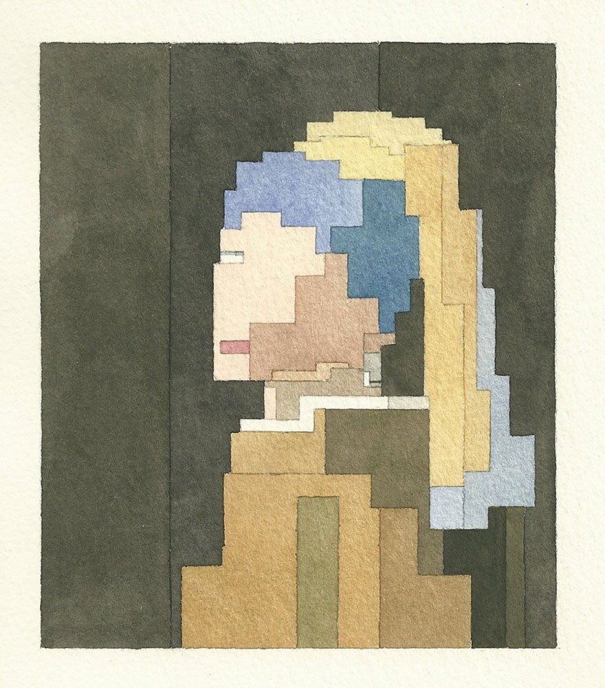 Знаменитые полотна на 8-битных картинах Адама Листера