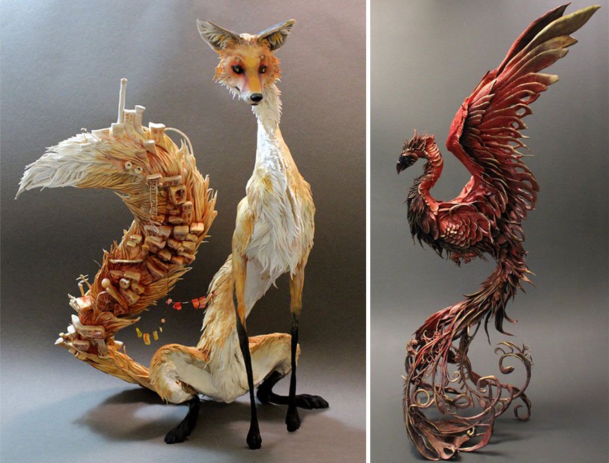 Скульптуры необычных существ из глины от Эллен Джеветт