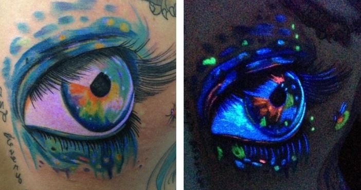 Неоновые или ультрафиолетовые татуировки