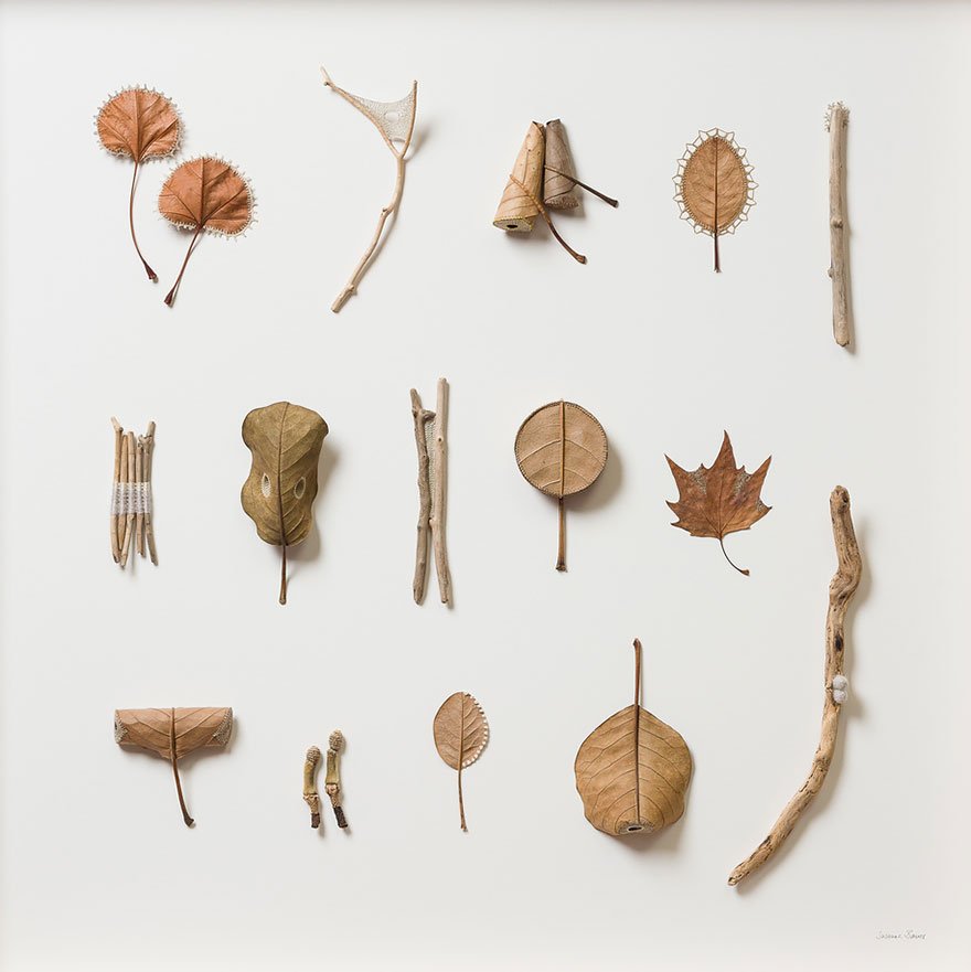 Скульптуры из листьев от Сюзанны Бауэр