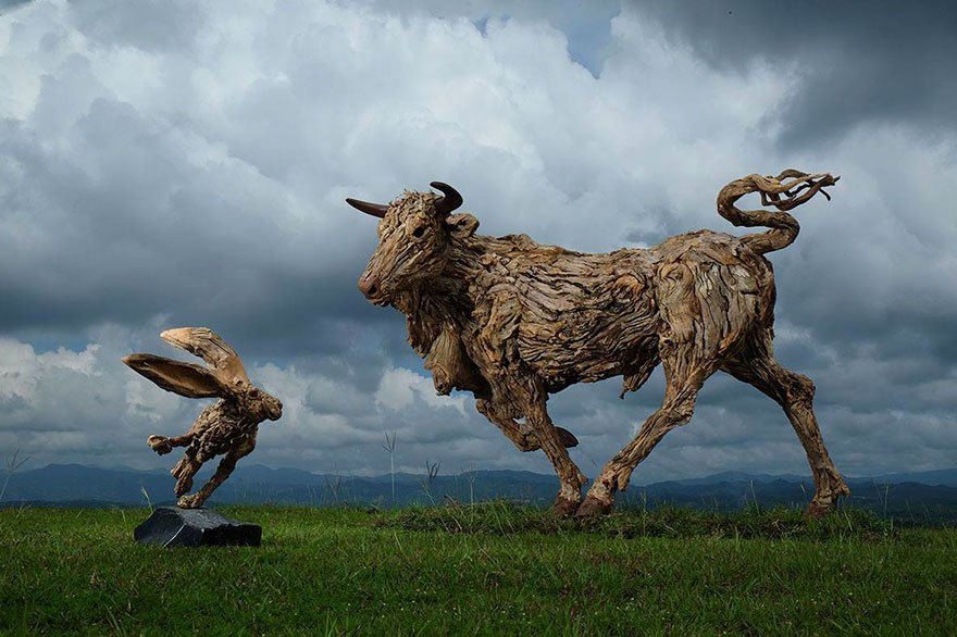 Удивительные скульптуры из коряг от Джеймса Доран-Вебба