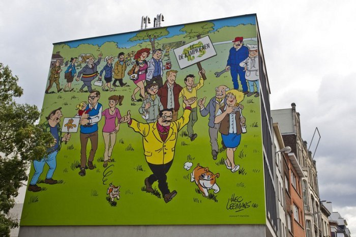 Комиксы на улицах Бельгии