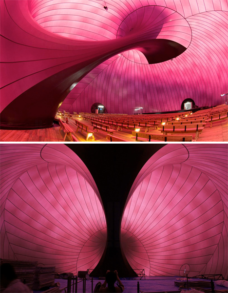 Надувной концертный зал в Японии