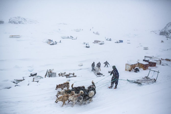 Жизнь охотников и рыбаков на севере Гренландии