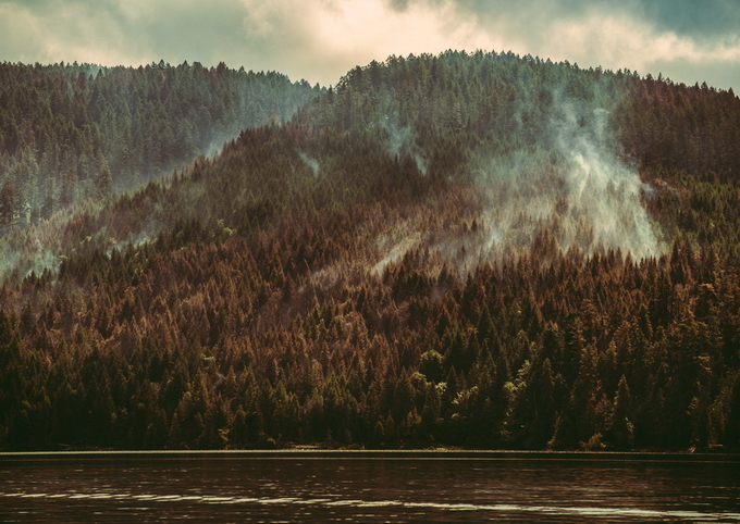 Лесной пожар в Канаде
