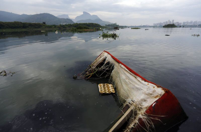 Загрязненные берега в Рио-де-Жанейро