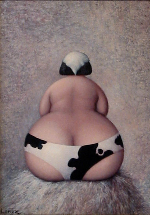 Мир очаровательных толстушек на картинах Жанне Лориоз