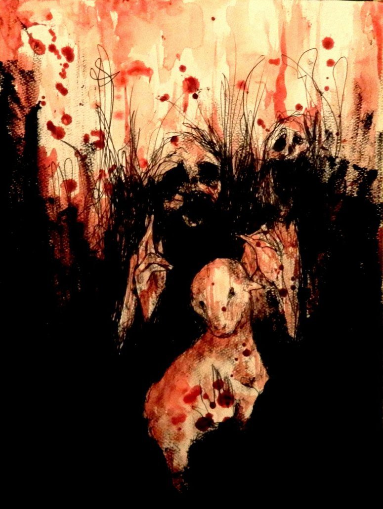 Жуткие картины кровью от Maxime Taccardi