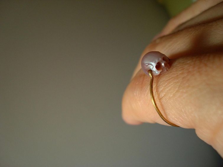 Черепа из жемчужин от японского мастера резьбы по перламутру Синдзи Накаба