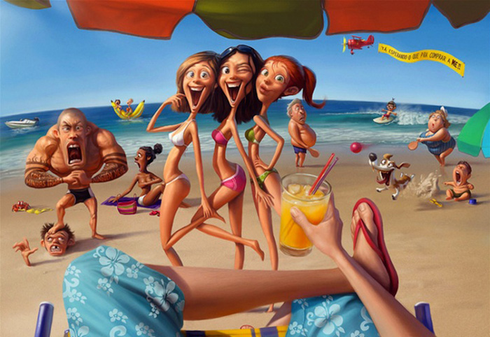 Смешные иллюстрации от бразильского художника Тиаго Хоизель