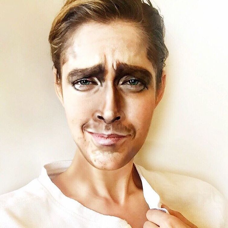 Ребекка Свифт перевоплощается в голливудских знаменитостей при помощи макияжа
